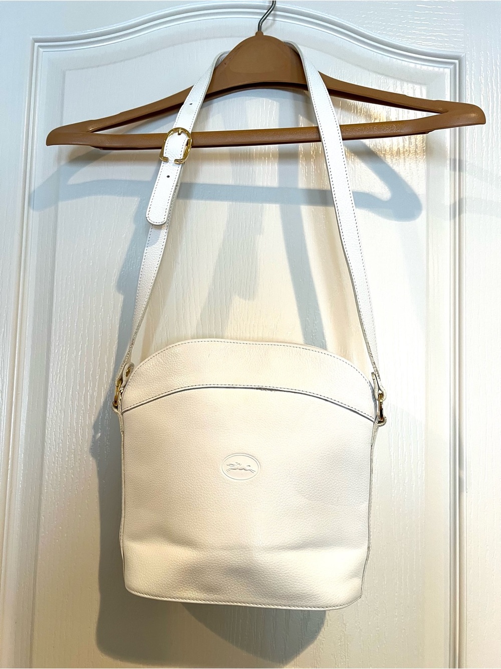 LONGCHAMP Paris Vintage Luxury Designer Leather Shoulder Bag  Made in France